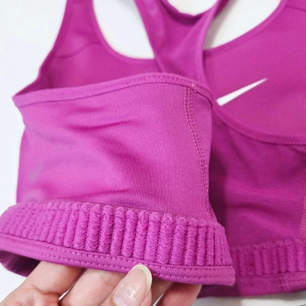 Nike Dri-FIT‎ Medium Support Sports Bra XL Training Mesh Back Hot Pink Gym NWT